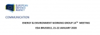 MORS in TECES aktivno sodelovala na sestanku Energy and Environment Working Group Evropske obrambne agencije (EDA)